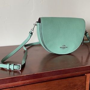 Coach Small Ellen Cross body- Silver/washed green